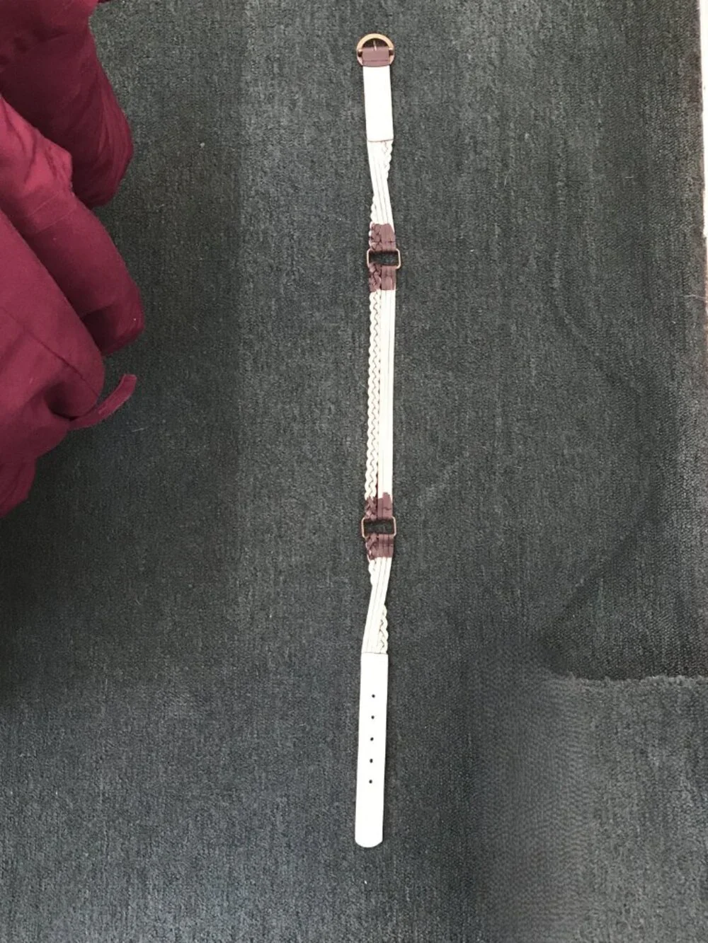 🤎Genuine Leather Braided Belt — Classic Style — Size M 🤎